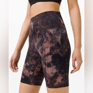 Lululemon Align Short 8” Diamond Dye Graphite Grey Pink Pastel